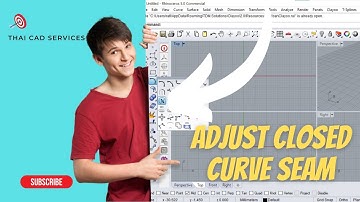 Adjust closed curve seam rhinoceros, Flow along curve jewelry Model Making