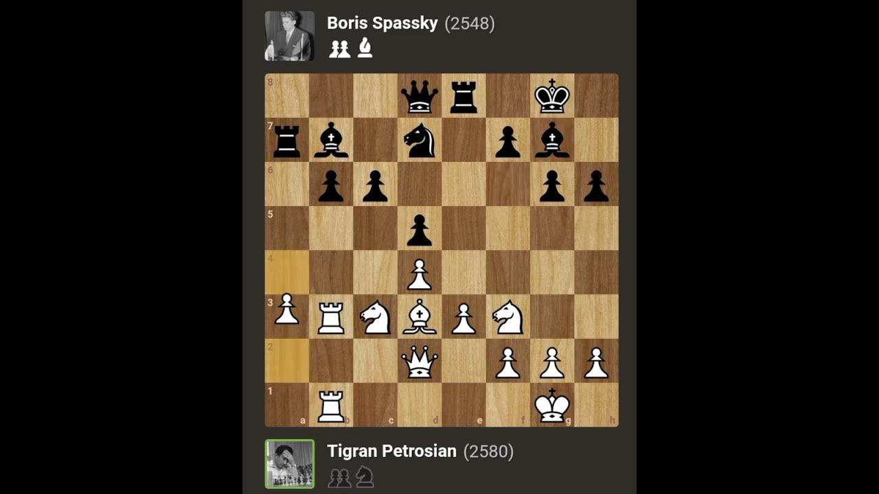 Immortal Games of Chess! Boris Spassky vs. Tigran Petrosian Moscow 1969   Immortal Games of Chess! Boris Spassky vs. Tigran Petrosian Moscow 1969  Queen's Gambit Declined. Spassky plays an excellent opening and