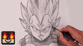 How To Draw Super Saiyan Vegeta | Dragon Ball