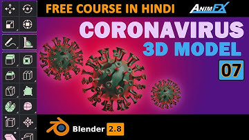 Coronavirus 3d model in blender 2.8 | Blender Course in Hindi | Blender Modeling Tutorial in Hindi