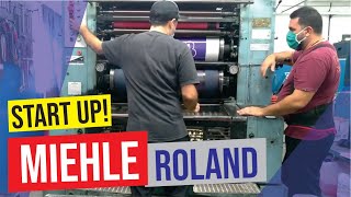 ✅Miehle Roland, 1 color Offset press - START UP ! #offset #offsetprinting #printingmachine #imprenta