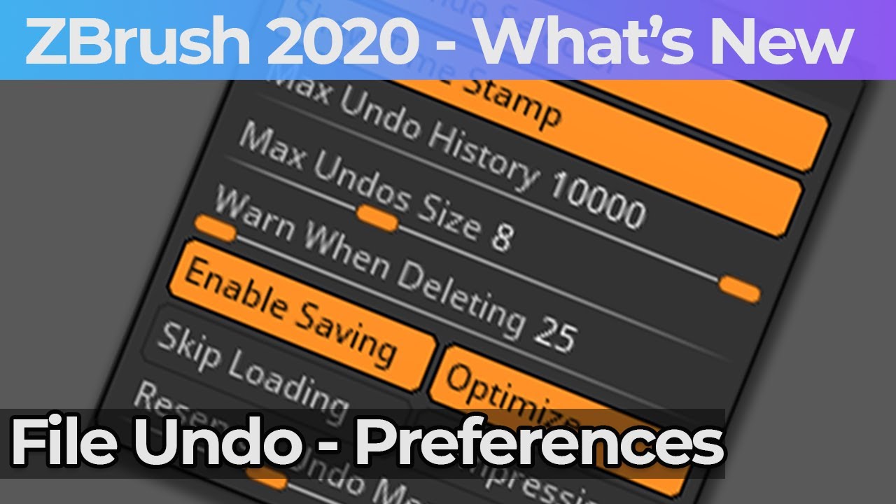 understand undo counter in zbrush