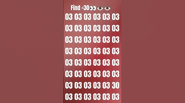 👉30👁️👁️👀👀👁️👁️ #quiz #quiztime #challenge #memes #gkhindishort #ढूंढो #like #maths #braintest #paheli