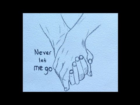 Holding hands pencil sketch | El ele tutuşan sevgili çizimi