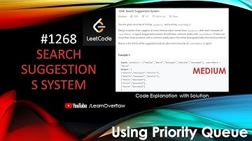 Search Suggestions System | Solution Without using Trie | LeetCode 1268 | Explained | Learn Overflow