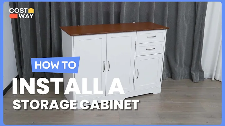 How to Install the Buffet Server Storage Cabinet with 2-Door Cabinet | HW65638 #costway #howto