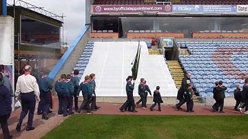 Burnley & Pendle District Beavers, Cubs, Scouts & Explorers walking the perimeter of Turf Moor