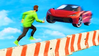 EXTREME MILE HIGH OBSTACLE DEATHRUN! (GTA 5 Funny Moments)