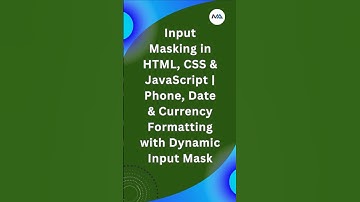 📲 Input Masking Made Easy! ⏱️ (HTML, CSS, JavaScript)