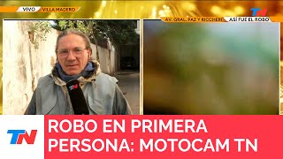 El dramático relato del motocam de TN asaltado en plena General Paz: 