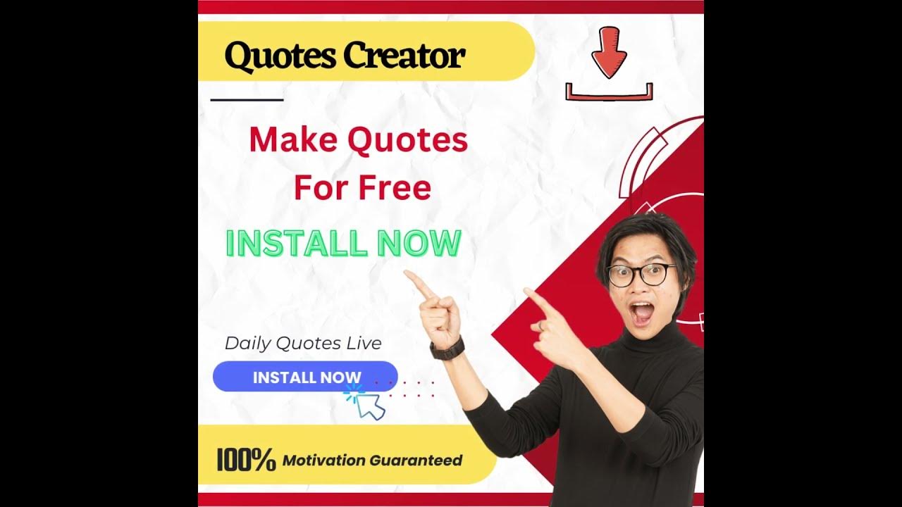 Best Quote Creator app. Life Quotes App Discover Wisdom, Empowerment, and Motivation. YouTube