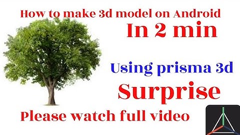 how to make a 3D model of tree in the Android using the prisma 3D.