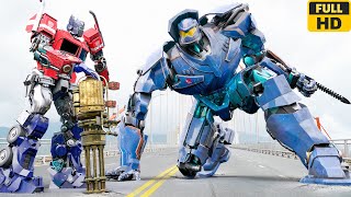 Gipsy Jaeger vs Optimus Prime Robot War in Future World - Pacific Rim vs Transformers Full Movie