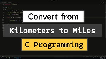 C Program to Convert the Distance from Kilometers to Miles