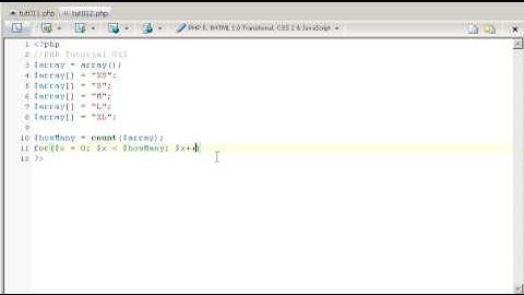 PHP Tutorial 012, From foreach to for