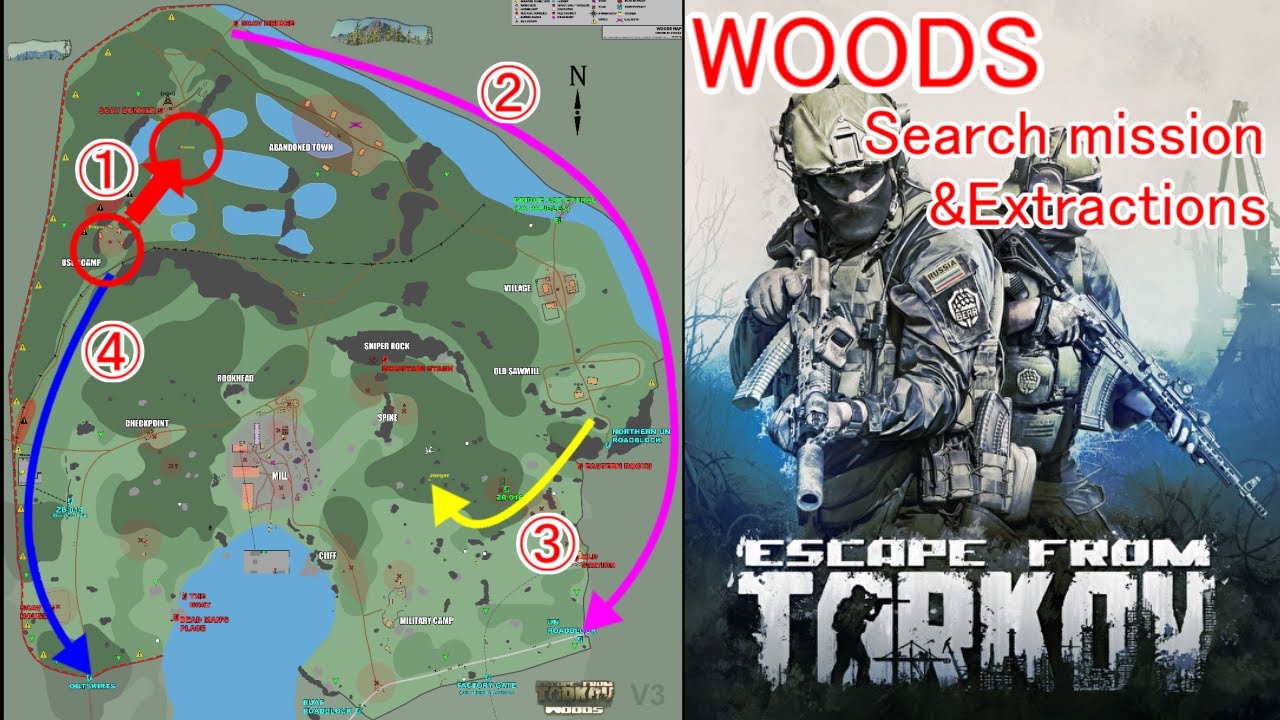 Escapefromtarkov Woods Guides Search Mission Zb 104 Zb 106 Mini Map エスケープフロムタルコフ ミニマップ付きwoods紹介 Youtube