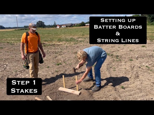 Building Pole Barn - Basic Start Guide / STEP 1 Stakes 