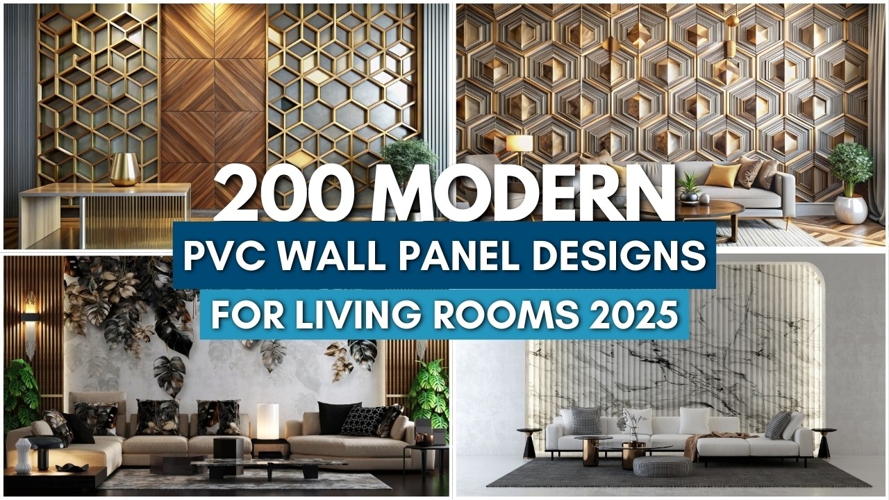 🔲 200 Modern PVC Wall Panel Designs for Living Room Wall Decoration ...