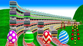 踏切アニメ あぶない電車 TRAIN 🚦 Fumikiri 3D Railroad Crossing Animation # train #1