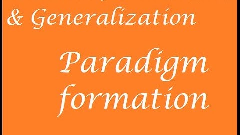 How do we get our deletion, distortion and generalization patterns. The paradigm formation.