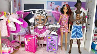 OMG Family Vacation Video - OMG Doll Bedtime Routine and Travel Movie