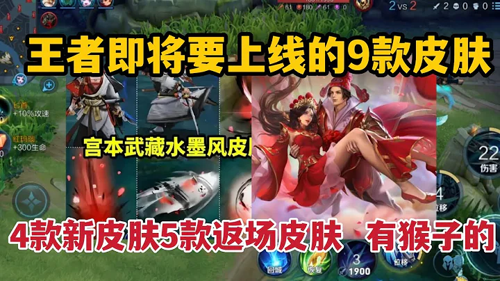 王者即将要上线的9款皮肤，4款新皮肤5款返场皮肤，有猴子的 - 天天要闻