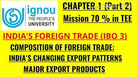 IGNOU- MISSION 70 %: M.COM IBO 3 CHAPTER 1 (PART 2) JUNE TEE EXPECTED Q&A