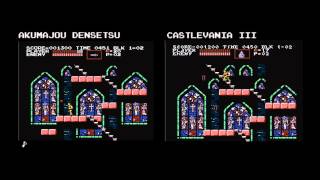 Akumajou Densetsu Famicomcastlevania Iii Nes Audio Comparison