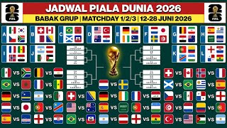Jadwal Lengkap Piala Dunia 2026 Fase Grup | Drawing Piala Dunia 2026 | Fifa World Cup 2026