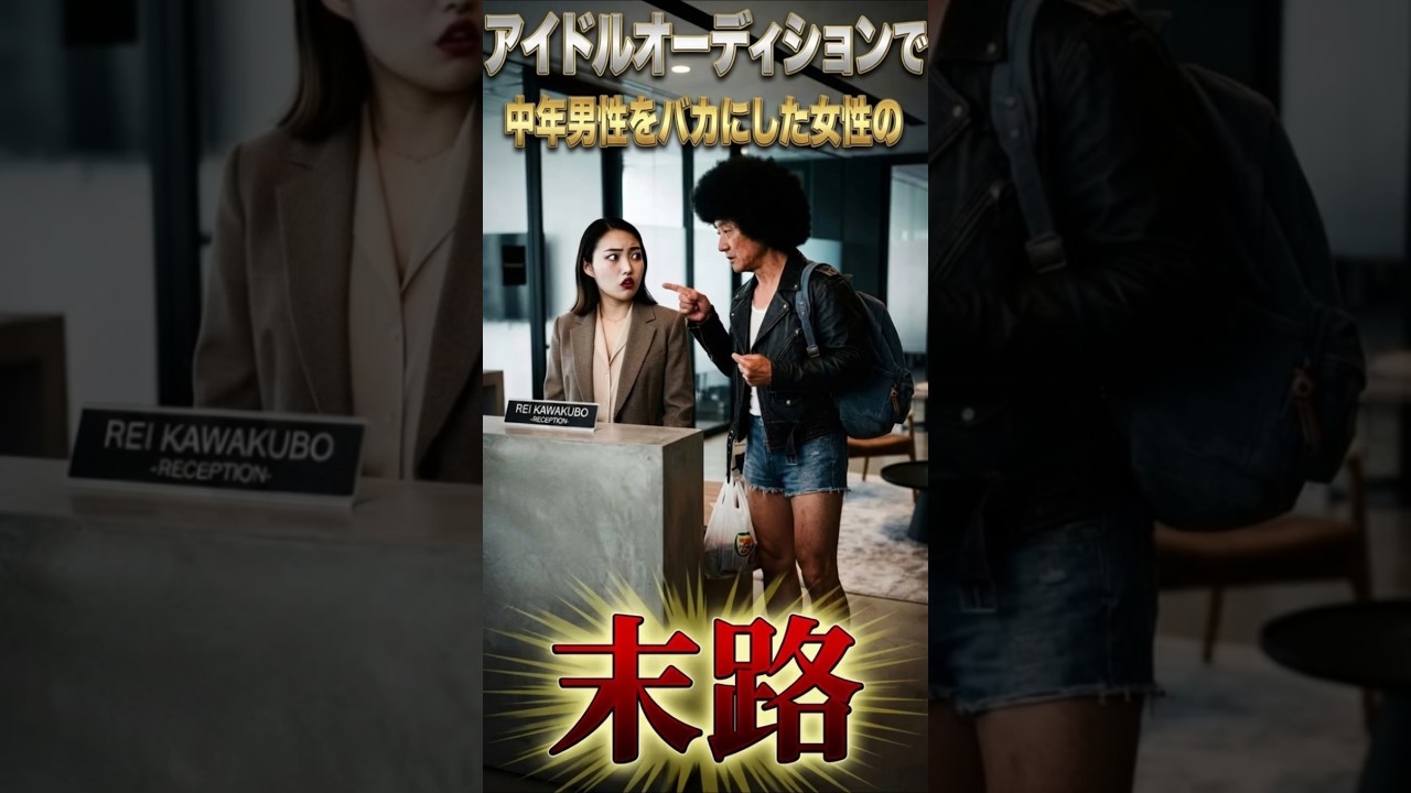 アイドルオーディションに来た中年男性をバカにした女性　#ジョーク　#アイドル　#オーディション