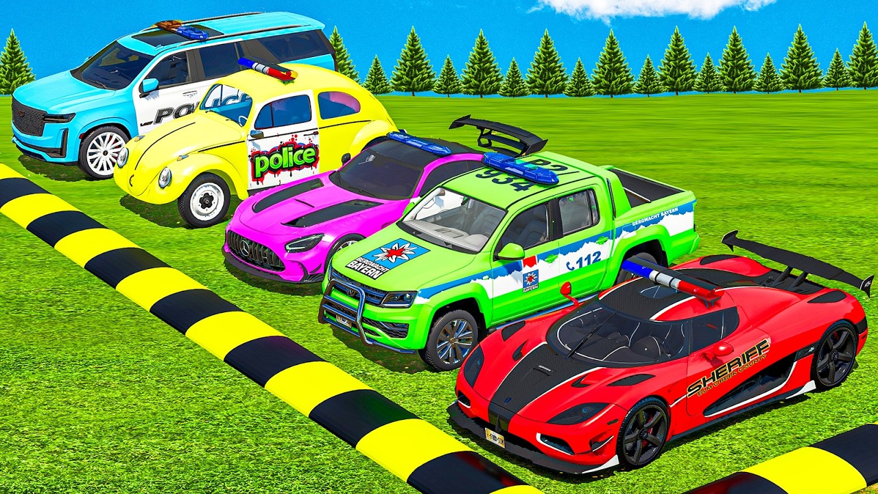 TRANSPORTING POLICE CARS, AMBULANCE, FIRE DEPARTMENT & BATTLE! FS 25