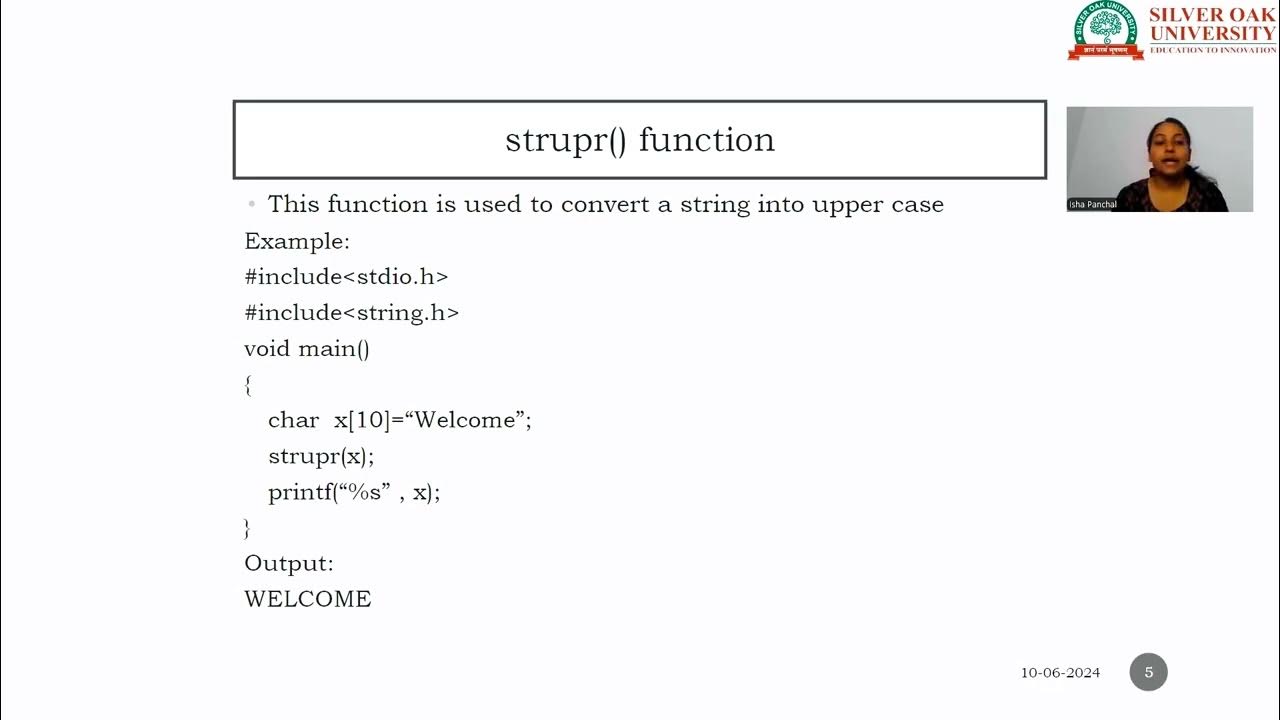 Introduction String Function - YouTube
