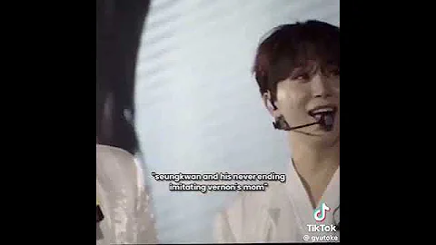 Seungkwan imitating Vernon's mom #seungkwan#vernon#seventeen#saythename_17 #booseungkwan#chwehansol