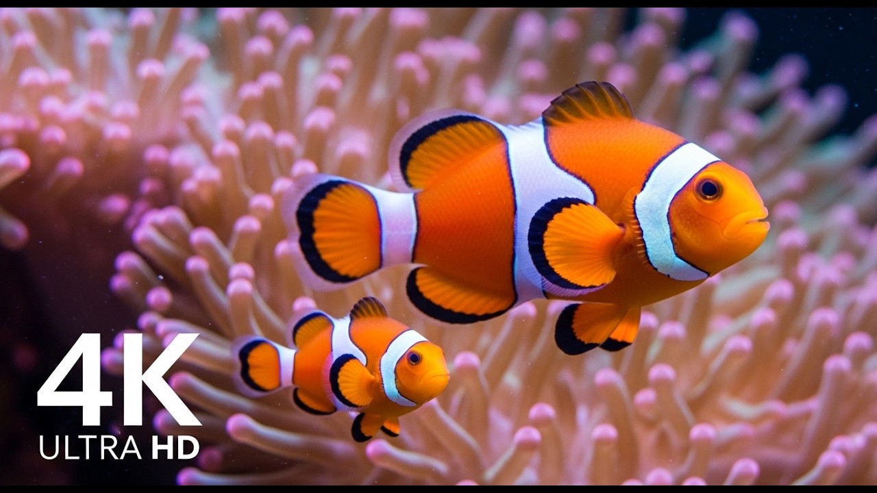 Aquarium 4K Ultra HD   Stunning Ocean Fish with Relaxing Sounds for Meditation