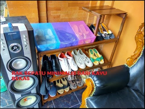 Cara simpel membuat Rak  Sepatu  dari  Kayu  Bekas YouTube