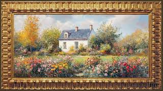 Floral Spring Cottage Garden 4K UHD | Rustic Vintage Oil Painting Gold Frame TV Art Screensaver screenshot 5