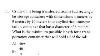SAT Math Prep Test Q11