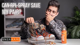 TESTING SNEAKARE RPL SPRAY | CAN IT SAVE MY SNEAKERS?? | SNEAKARE SHARK TANK