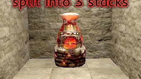 how to split furnace loot into 3 stacks
