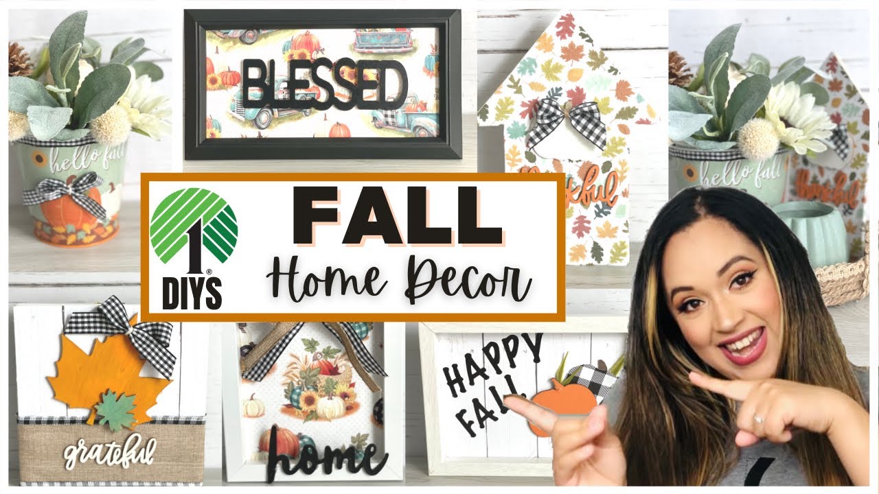 6 Dollar Tree Fall Home Decor 2021 | Easy DIYS - YouTube