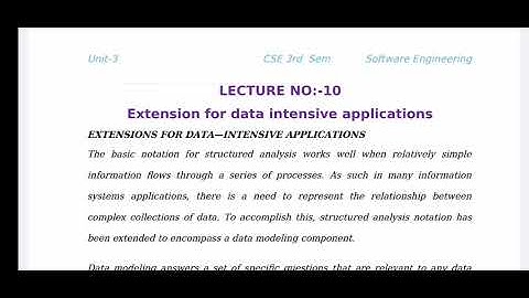 3CS4-07, Lec-10, Extension for Data intensive Applications, SE, Unit-3, Shashi Kant