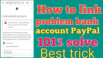 How to link bank problem paypal account | 101% slove paypal | hindi 2020