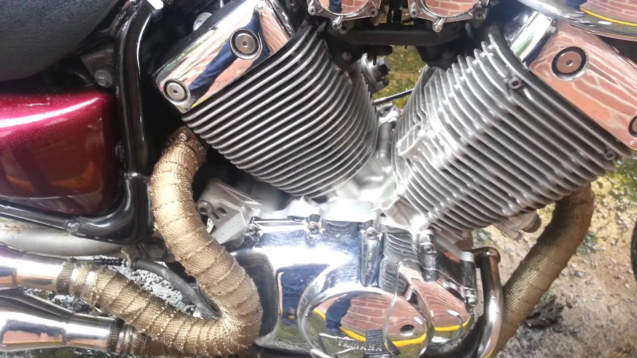 Virago 535 custom exhaust YouTube