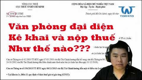 Hướng dẫn nộp thuế môn bài văn phòng đại diện