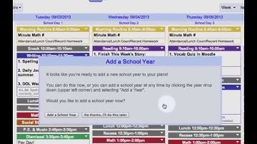 Creating a New School Year in Planbook