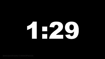 1 minute 29 seconds [89 secs] clock timer countdown || Alarm Focus