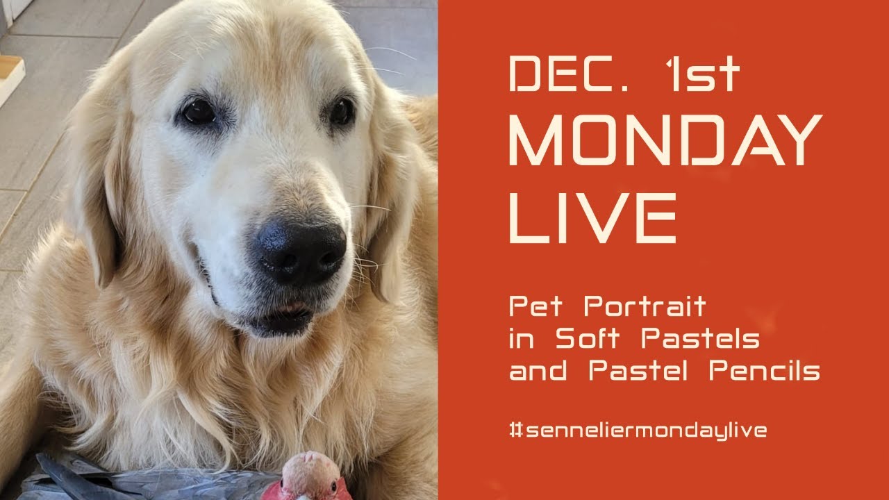 MONDAY LIVE – Dog Portrait in Soft Pastels | Portrait d’un chien aux pastels secs