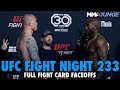 UFC Fight Night 233 Full Fight Card Faceoffs From Las Vegas