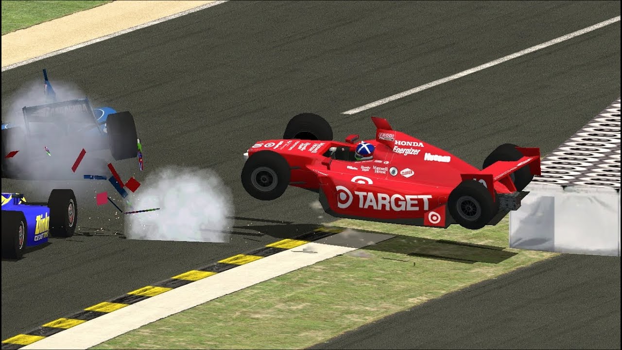 Nascar Racing 2003: MASSIVE IndyCar Crash at Kyalami Racing Circuit