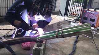 マフラーDIY】vol.03 100φデュアルから80φデュアルに改造 - YouTube